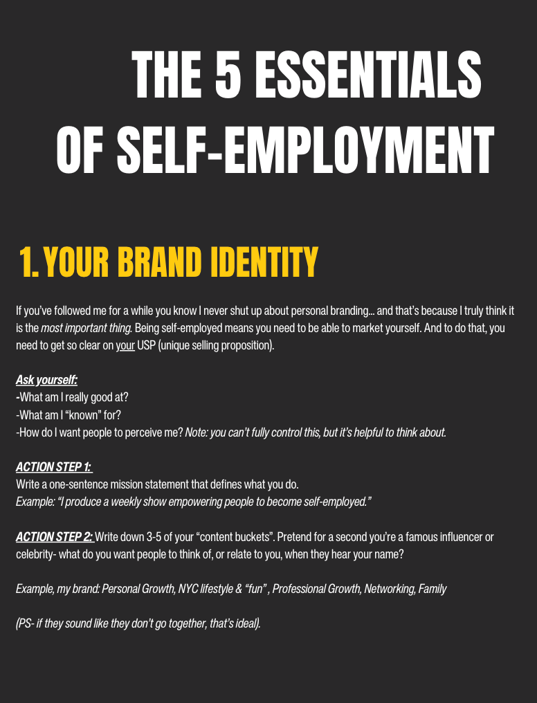 SELF-EMPLOYED Starter Kit